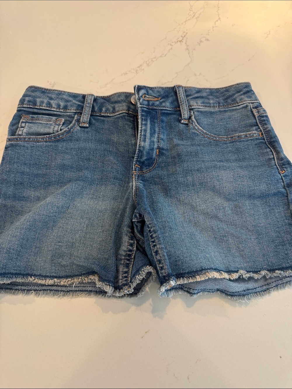 GAP Light Blue Frayed Hem Denim Shorts